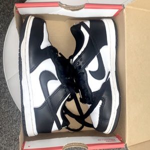 Nike black and white low dunks (ps)